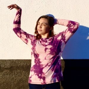 Purple Caterpillar hand bleached shirt